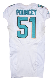 2015 Mike Pouncey Game Used Miami Dolphins Road Jersey Photo Matched To 11/15/2015 (Dolphins Holo)